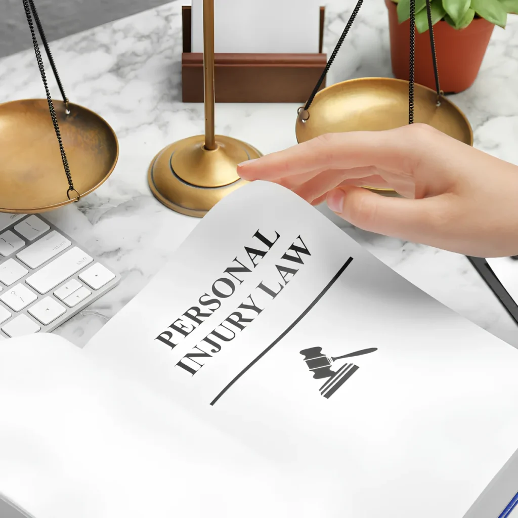 Image showing personal injury trial preparation.