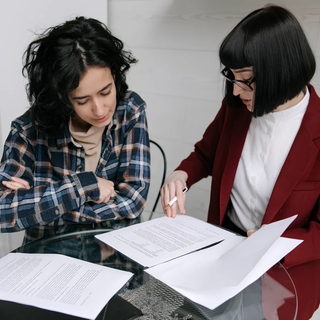 Image of attorney reviewing appraisal report.