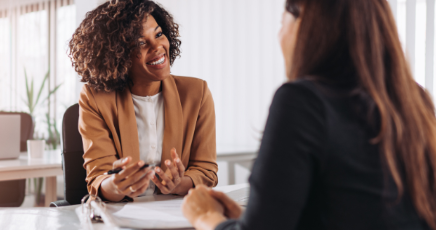 Image showing a happy client after a settlement.