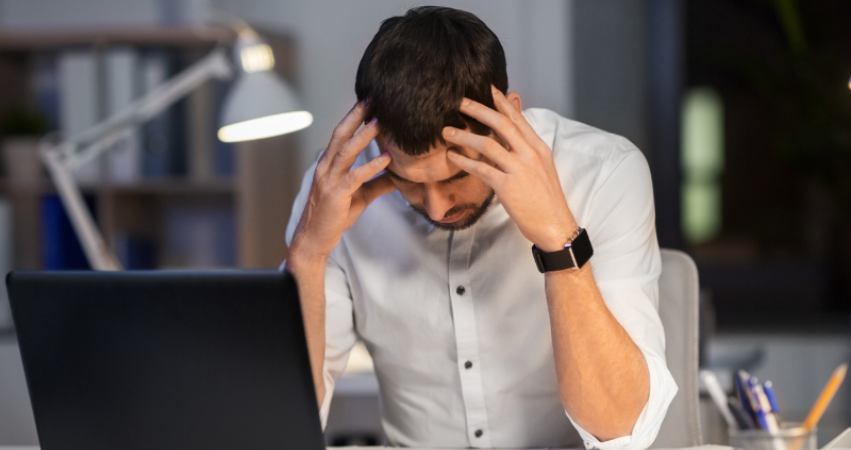 Image showing a person frustrated after an SSD denial.